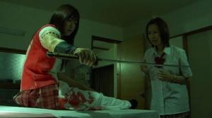 Кадры из фильма Рика: Охотница на зомби / Saikyô heiki joshikôsei: Rika - zonbi hantâ vs saikyô zonbi Gurorian (2008)