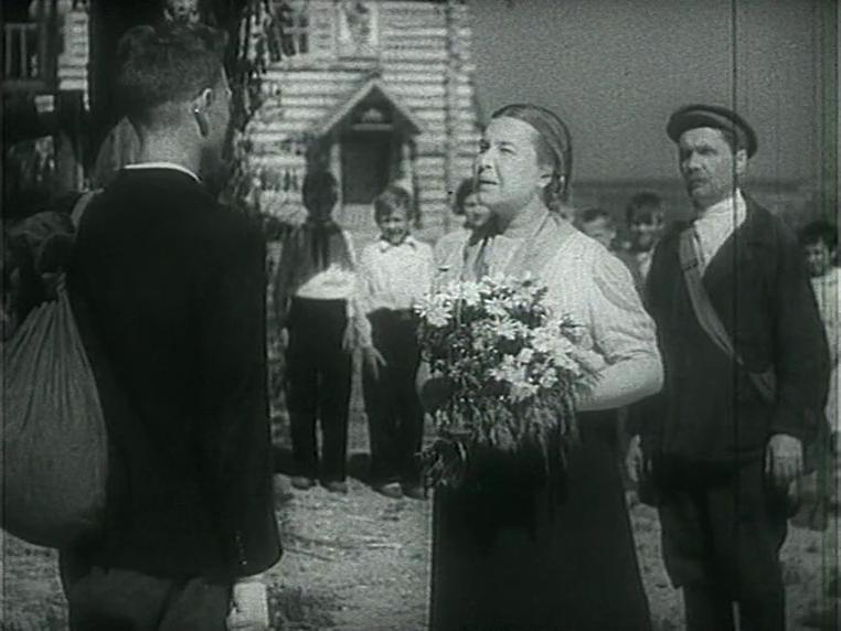 Кадр из фильма Мы ждём вас с победой (1941)