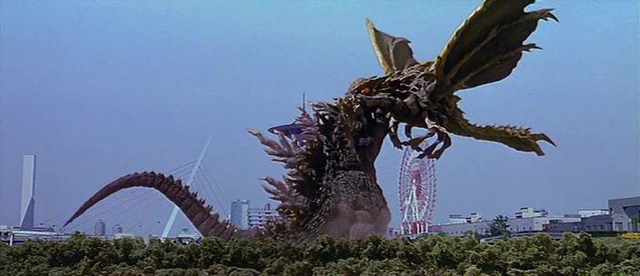 Кадр из фильма Годзилла против Мегагируса: Команда на уничтожение / Gojira tai Megagirasu: Jî shômetsu sakusen (2000)