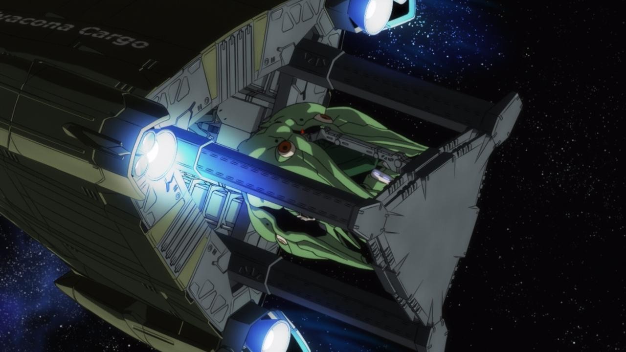 Кадр из фильма Мобильный воин ГАНДАМ: Единорог / Kidou Senshi Gundam Unicorn (2010)