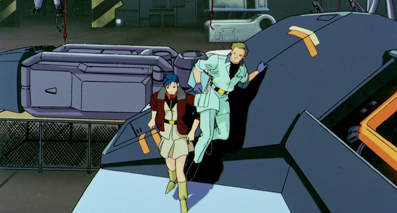 Кадр из фильма Мобильный воин ГАНДАМ: Ответный удар Чара / Kidô senshi Gandamu: Gyakushû no Shâ (1988)