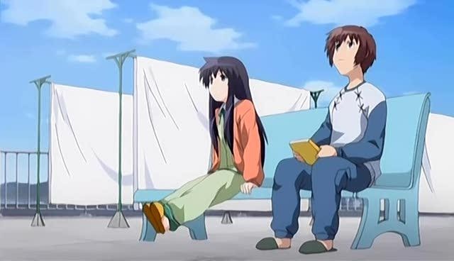 Кадр из фильма Глядя на полумесяц / Hanbun no Tsuki ga Noboru Sora (2006)