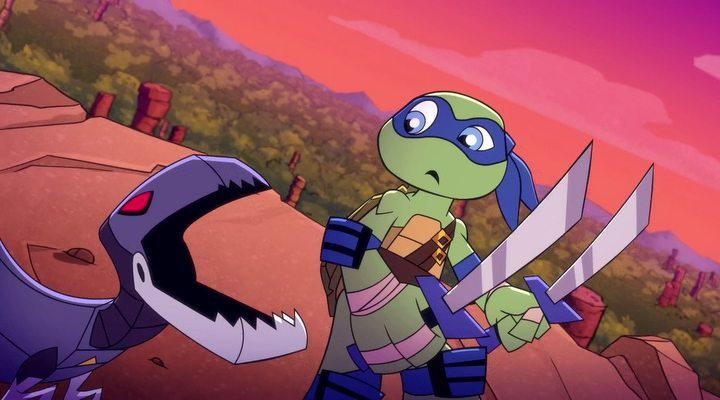 Кадр из фильма Маленькие герои-черепашки: Взрыв из Прошлого / Teenage Mutant Ninja Turtles - Half-Shell Heroes: Blast to the Past (2015)