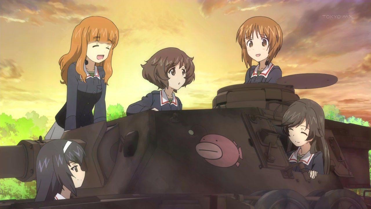 Кадр из фильма Девушки и танки / Girls und Panzer (2012)