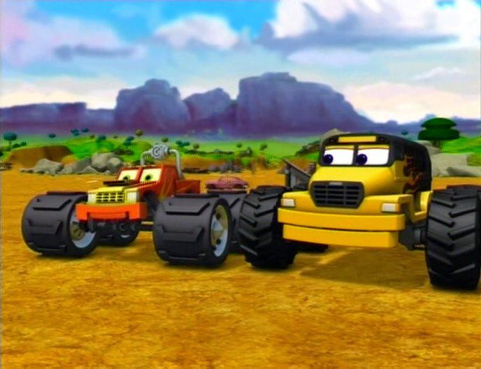 Кадр из фильма Метеор и крутые тачки / Bigfoot Presents: Meteor and the Mighty Monster Trucks (2006)
