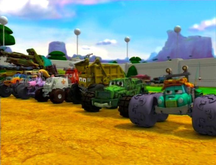 Кадр из фильма Метеор и крутые тачки / Bigfoot Presents: Meteor and the Mighty Monster Trucks (2006)